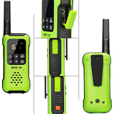 Retevis RT649P Walkie Talkie Oplaadbaar, Ip67 Waterproof Float, PMR 446 Licentievrij 16 Kanalen, Led Zaklamp, Ctcss/Dcs Vox, Walkie Talkie Headset (2 Paar, Groen)