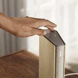 BANG & OLUFSEN & Beosound Emerge - Draadloze Boekenplank WiFi-luidspreker, Gold/oak, Zwart