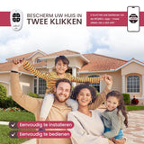 Draadloos WiFi en GSM 4G Alarmsysteem huis, huisbediening met stroomuitvalwaarschuwing, slim beveiligingssysteem, Wireless Home Alarm Kit met SIM, 7" Touchscreen en 5000mAh batterij, SQ7024B