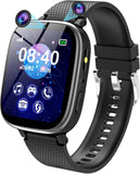 Smartwatch voor kinderen, telefoneren, kinder smartwatch met SOS, games, stappenters, muziek, audioboek, camera, kinderen bekijk cadeau voor kinderen 4-12 jaar, Kids Smart Watch (Black-A23 2G)