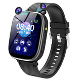 Smartwatch voor kinderen, telefoneren, kinder smartwatch met SOS, games, stappenters, muziek, audioboek, camera, kinderen bekijk cadeau voor kinderen 4-12 jaar, Kids Smart Watch (Black-A23 2G)