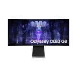 Samsung Odyssey OLED G8 Gaming Monitor S34BG850SU, 34 inch, OLED-paneel, UWQHD-resolutie, FreeSync Premium, 0,03 ms responstijd, vernieuwingssnelheid 175 Hz