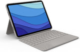 Logitech Combo Touch iPad Pro 11 inch (1e, 2e, 3e generatie - 2018, 2020, 2021) Verwijderbare toetsenbordhoes met achtergrondverlichting, trackpad klik overal, slimme connector, Frans Azerty