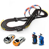 Electric Race Car Track Set Racing Tracks Toy-Electric with 2 Hand Controllers 2 Race Cars 2 Ferris Wheel Met Licht (360 Degree Rotation) Gift Flexible Toys