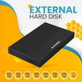 SUHSAI Externe harde schijf met 500 GB HDD gegevensbeveiliging, geheugenuitbreiding, 2,5 inch, USB 3.0, draagbaar, compatibel met Mac, desktop, pc, PS4, PS5, Xbox One (zwart)