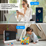 PGST Alarminstallatie huis 22 stuks, 4 G/wifi (2,4 GHz) smart alarmsysteem met voor thuisbeveiliging, real-time app push, willekeurig uitbreidbaar - werkt met Alexa, voor deur, raam, camper, woning,