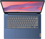 Lenovo Chromebook IdeaPad Slim 3, 14" Full HD Display | MediaTek Kompanio 520 | 4GB RAM | 64GB SSD | ARM Mali-G52 Graphics | Chrome OS | QWERTZ | blauw