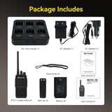 Retevis RT617 Walkie Talkie met 6-Voudige Oplader, Efficiënt Opladen, Oplaadbare 2-Weg Radio's 1200mAh, VOX, Lange Antenne, PMR446 Licentievrije Walkie Talkies voor School, Fabrikant (6 Stuks, Zwart)