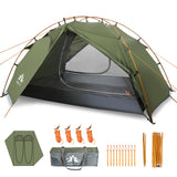 Night Cat 2 Man Camping Tent Waterdicht 2 Persoon Backpacken Tent Dubbellaags Gemakkelijk Set Up Lichtgewicht Voor 4 Seizoenen Camping Wandelen Tuin