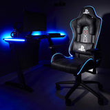 X Rocker Amarok Playstation Ergonomische gamingstoel, bureaustoel met 3D-armleuningen en ledverlichting, draaibaar en in hoogte verstelbaar, tot 120 kg