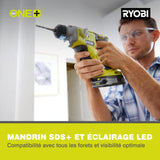 RYOBI 18 V ONE+ accu-boorhamer R18SDS-125S (slagenergie 1,3 J, max. boordiameter in hout/metselwerk/staal 16/16/13 mm, incl. 2,5 Ah accu en oplader in gereedschapstas)