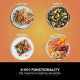 Ninja Air Freyer Pro 4,7 l, een lade, 4-in-1, airfryer, grillen, opwarmen, uitdrogen, koken 1-2 porties, digitaal, vrieskachine, lade met antiaanbaklaag en knapperige mand, 2000 W