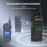 Retevis NR30D Walkie Talkies, DMR Walkie Talkie Voor Lange Afstanden, IP67, 2800 mAh, Digitale AES256 Robuuste 2-Weg Radio met Microfoon Voor de Industrie (4 stuks)