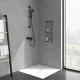 Villeroy & Boch Architectura Square Douchekraan, mengkraan, douche met terugslagbeveiliging en keramische cartouche, eengreepsmengkraan voor opbouwmontage, hoekig, mat zwart