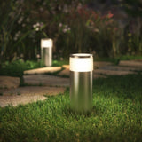 Philips Hue Calla Sokkellamp - Staande Buitenlamp - IP65 - LED Tuinverlichting - Wit en Gekleurd Licht - Buitenverlichting - Werkt met Alexa en Google Home - 25.2 cm Hoog - Roestvrij Staal