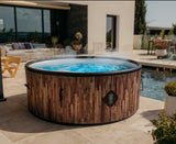 COCO SPA Bali Spa Inflatable Diameter 180 cm 1100 Litres Motor 2040 W for up to 6 People Massage 140 Jet Types Imitation Natural Wood