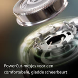 Philips Shaver Series 3000 - Elektrisch Wet & Dry scheerapparaat voor heren, SkinProtect-technologie, uitklapbare baardtrimmer, snoerloos scheerapparaat met reisetui, kleur Diepzwart (model S3241/12)