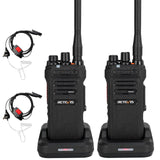 Retevis NR630 Walkie Talkie, Portofoon Lange Afstand IP67 Waterbestendig, Ruisonderdrukkende 2800 mAh, VOX, Robuuste Walkie Talkie met Headset voor Bar, Restaurant (Zwart, 2 Stuks)