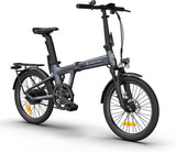 ADO E-bike Air20Pro Elektrische fiets, vouwfiets, e-bike, riemaandrijving, stadsfiets, e-bike 20 inch, 1 versnelling, Bafang borstelloze motor, (met gereedschap/mobiele telefoonhouder), e-bike voor