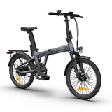 ADO E-bike Air20Pro Elektrische fiets, vouwfiets, e-bike, riemaandrijving, stadsfiets, e-bike 20 inch, 1 versnelling, Bafang borstelloze motor, (met gereedschap/mobiele telefoonhouder), e-bike voor