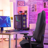 Gaming stoelhoezen met armleuning, stoelhoes en rugleuning Cover Computer Stoel Slipcovers Rekbare Elastische Gamer Stoel Cover van Computer Video Game Bureaustoel Cover (zwart)