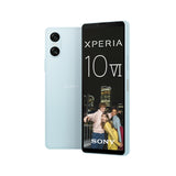 Sony Xperia 10 VI (5.000 mAh accu, 6,1 inch 21:9 OLED, drie optische brandpuntsafstanden, licht en compact, 3,5 mm audio, Android 14, IP65/68, Dual SIM, blauw, 24 + 12 maanden garantie [Amazon