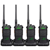 Retevis RT86 Lange Afstand Walkie-Talkie, Professionele Tweewegradio Voor Volwassenen, 2600 mAh Oplaadbaar, Krachtige Draagbare Radio, Walkie-Talkies Voor Bouwplaats (Zwart, 4 stuks)