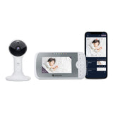 Motorola Babyfoon VM64 - 4,3 inch WiFi-video babyfoon met camera HD 1080p - Aansluiting op Smartphone-app, 300 m lang bereik, tweeweg audio, externe pan-tilt-zoom, kamertemperatuur, slaapliedjes,