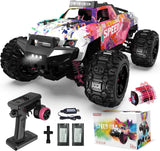 Op afstand bestuurde auto voor meisjes, 1:18 RC Car Pink, 4WD 36+ km/u, RC auto, 2,4 GHz, All Terrain Remote Control Car voor volwassenen en kinderen, op afstand bestuurde auto vanaf 6 8 10 jaar