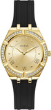 Guess 36 mm Crystal Accented Watch, zilver, eenheidsmaat