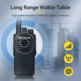 Retevis P62 Walkie Talkie Professionele, Dualband Portofoon Waterdicht IP68 Robuust, Man-Down-Alarm, 2500mAh Draagbare Walkie Talkie voor Logistiek, Beveiliging (Zwart, 2 stuks)