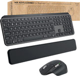 Logitech MX Keys Combo for Business | Gen 2.Conçu pour les entreprises. Clavier et Souris sans fil avec Repose-poignet, Bluetooth, Logi Bolt, Silencieux, Windows/Mac/Chrome/Linux, QWERTY ITA - Gris