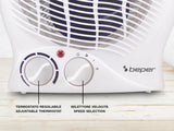 BEPER Elektrische Ventilatorkachel - 2000 Watt- Keramische Kachel - 3 Standen - Eco Mode - Fan HeaterWit