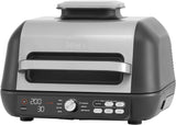 Ninja Foodi MAX PRO Grill, Vlakke Plaat & Airfryer met Digitale Meter, 3,8L, 7 Kookfuncties in 1, Grillen, Airfryen, Bakken, Braden en Meer, Vaatwasmachinebestendige Onderdelen, Zilver/Zwart AG651EU