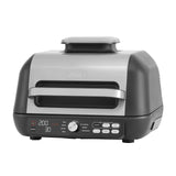 Ninja Foodi MAX PRO Grill, Vlakke Plaat & Airfryer met Digitale Meter, 3,8L, 7 Kookfuncties in 1, Grillen, Airfryen, Bakken, Braden en Meer, Vaatwasmachinebestendige Onderdelen, Zilver/Zwart AG651EU