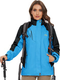 TACVASEN 3-in-1 ski-jack voor dames, functionele jas, outdoor, warm, winter, met fleece