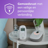 Philips Avent - SCD733/26 DECT Babyfoon -Sterrenprojectie - 330 Meter bereik - 18 Uur draadloos te gebruiken - DECT technologie voor veilige verbinding - Temperatuursensor - Helder geluid - Nachtmodus ,1 Stuk (1er-pakket),Wit