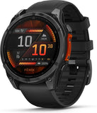 Garmin f?nix 8-47mm - AMOLED Multisport Smartwatch - 100+ sport-apps - LED Zaklamp - Microfoon en speaker - 10ATM Waterdicht - tot 16 dagen batterij - Donkergrijs/zwart