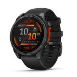 Garmin f?nix 8-47mm - AMOLED Multisport Smartwatch - 100+ sport-apps - LED Zaklamp - Microfoon en speaker - 10ATM Waterdicht - tot 16 dagen batterij - Donkergrijs/zwart