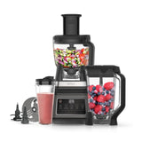 Ninja 3-in-1 Foodprocessor & Blender met 5 Automatische Programma's: Mengen, Max. Mengen, Hakken, Mixen, Pureren, 1,8L Kom, 2,1L Kan, 700ml Beker, Vaatwasserbestendige Onderdelen, Auto-iQ, BN800EU