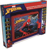 LEXIBOOK JC598SPi2 Spider-Man-pädagogischer und zweisprachiger Laptop Spaans/Engels-Spielzeug für Kinder (Jungen und Mädchen) 124 Aktivitäten, Rot/Blau, 25,5 x 34 x 4,5 cm