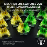 Razer BlackWidow V4 Pro (Green Switch) - Mechanisch gamingtoetsenbord (klikkende mechanische schakelaars, opdrachtwiel en 8 macrotoetsen, multifunctionele roller, palmsteun) QWERTY DE-Layout | Zwart