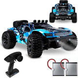 Overmax X-Hooligan RC Auto - 50 km/u 1:10 Schaal, 4WD, 100m Bereik, 40 min Speeltijd, LED Verlichting, IPX5 Waterdicht, Twee 1800 mAh Batterijen, Onafhankelijke Vering, Ideaal Cadeau voor Kinderen 14+