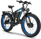 PHILODO elektrische fiets voor volwassenen, 26 x 4.0 Inch dikke band 48V 17.5Ah/22Ah verwijderbare batterij Ebike elektrische fietsen, 21 versnellingen, hydraulische schijfrem