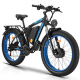 PHILODO elektrische fiets voor volwassenen, 26 x 4.0 Inch dikke band 48V 17.5Ah/22Ah verwijderbare batterij Ebike elektrische fietsen, 21 versnellingen, hydraulische schijfrem