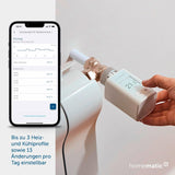 Homematic IP Flex, 160230A0 Radiatorthermostaat, digitale thermostaat, bediening via app, Alexa, Google Assistant, eenvoudige installatie, energiebesparing