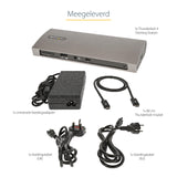 StarTech.com 65030895064 Thunderbolt 4 Dock, 96W PD, 1x 8K/2x 4K 60Hz, 3x TB4/USB4 ports/4x USB-A/SD/GbE voor Windows of TB3 MacBook, 0.8m Kabel (TB4CDOCKUE),Wit en grijs