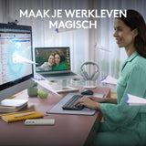 Logitech MK950 Signature Slim Wireless Keyboard en Muis Combo, stil typen en klikken, schakelen tussen drie apparaten, Bluetooth, meerdere besturingssystemen, Windows en Mac, US INT'L QWERTY, Grafiet