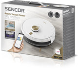 SENCOR Stofzuigerrobot met UVC-desinfectielamp, wifi met app, 5-traps cartografie met intelligente planning, nauwkeurige lasernavigatie, obstakeldetectie, 120 minuten