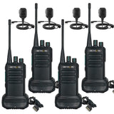 Retevis RB629 Portofoon, PMR446 Heavy Duty Walkie Talkie met Draadloze Kloonfunctie, VOX, Noodalarm, Lange Afstand Walkie Talkies met Luidsprekermicrofoon voor Bouwplaats (4 Stuks, Zwart)